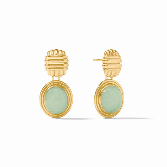 Portofino Stone Earrings Aqua Jade