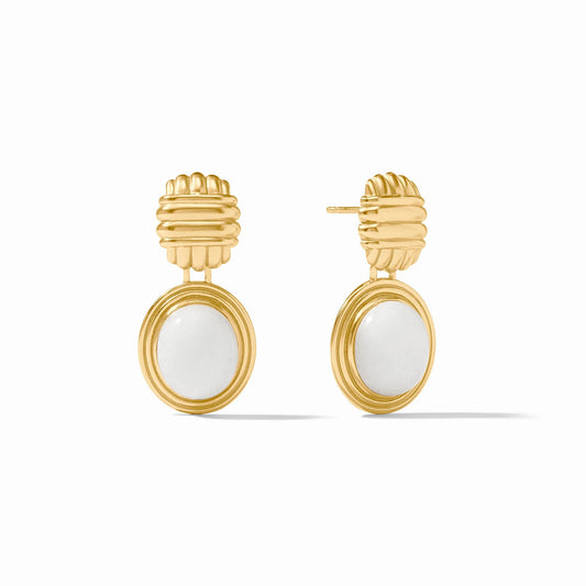Portofino Stone Earrings White Jade