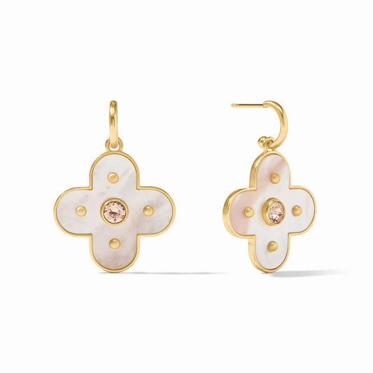 Julie Vos Colette Statement Hoop & Charm Earrings