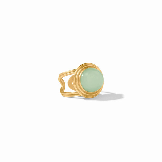 Julie Vos Portofino Statement Ring Aqua Jade