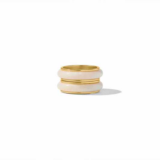 Julie Vos Carnaby Duet Ring Alabaster Size 7