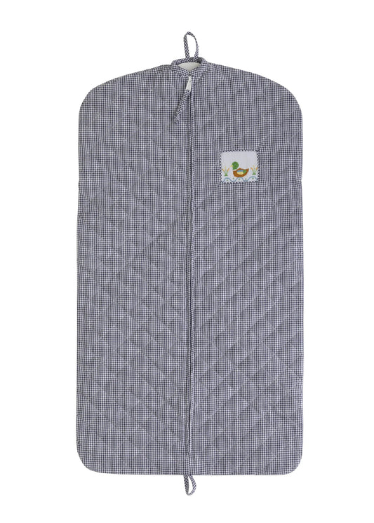 Little English Kids Travel Navy Mallard Quilted Garment Bag