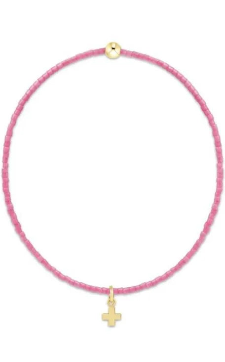 Enewton Hope Classic Signature Cross Small Gold Charm Bubblegum