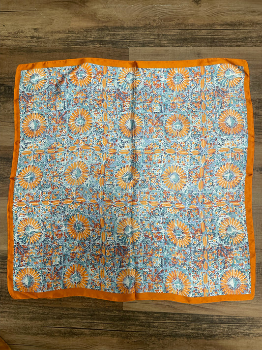 Orange & Blue Burst Scarf