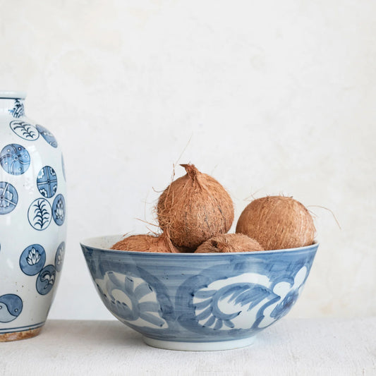 Hand Painted Blue & White Bowl