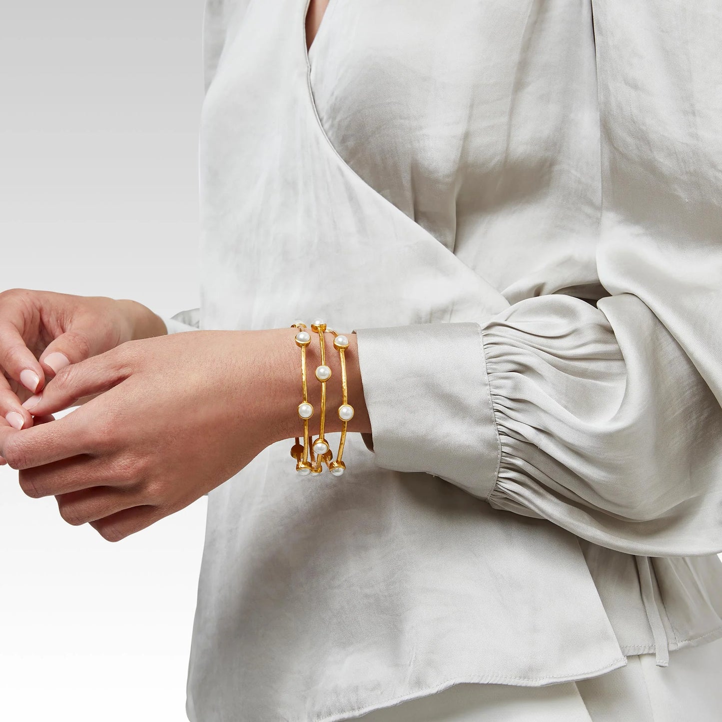 Julie Vos Milano Pearl Bangle