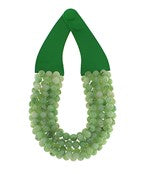 Beaded Necklace with Magnetic Closure Olive