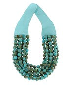 Beaded Necklace with Magnetic Closure Turquoise