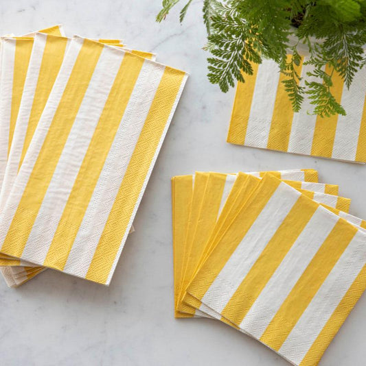 Yellow Striped Guest Towel