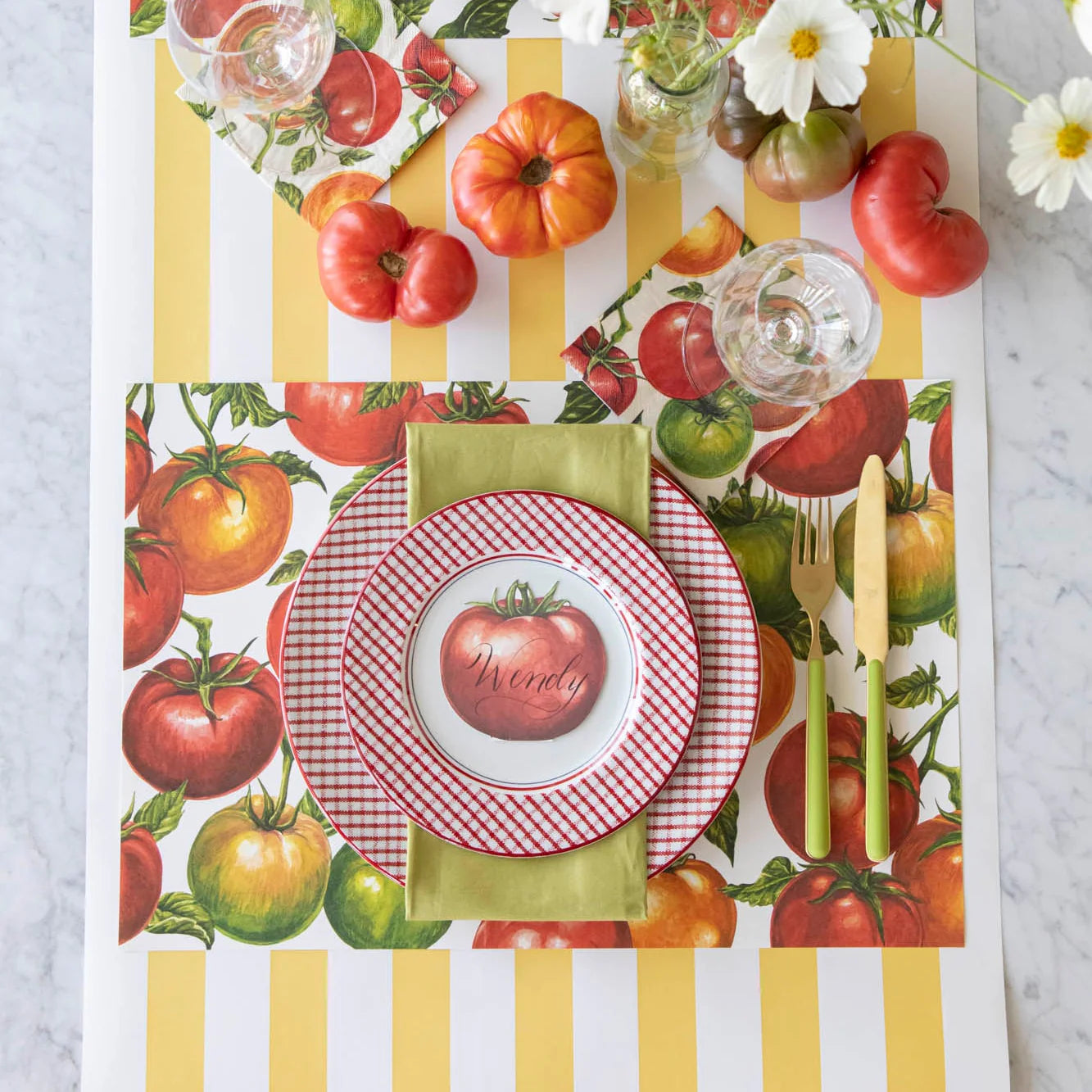 Hester & Cook Marigold Striped Table Runner