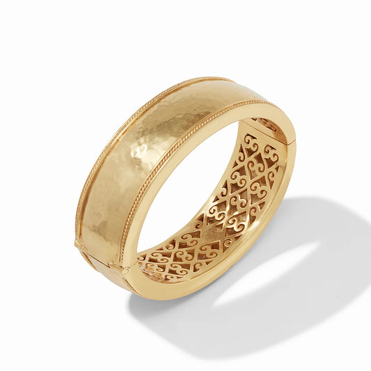 Julie Vos Cannes Statement Hinge Bangle Gold (One-Size)