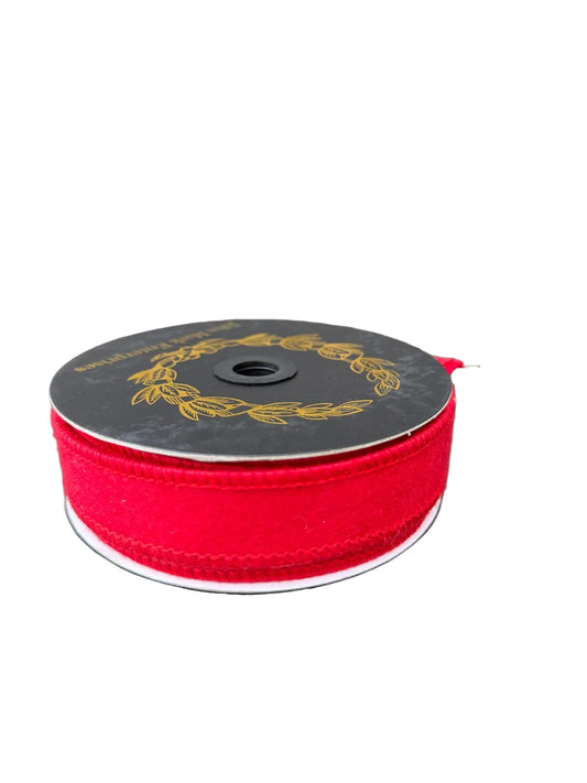 JME Paper Felt Bright Red Ribbon