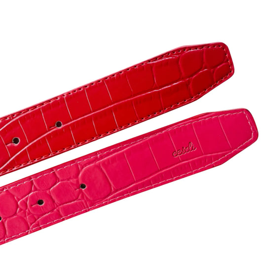 Cesoli  reversible leather belt Cherry & Watermelon