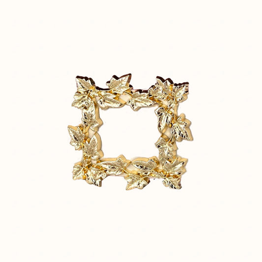 Gold Belt Buckles Petite Poison Ivy (Square Ivy)