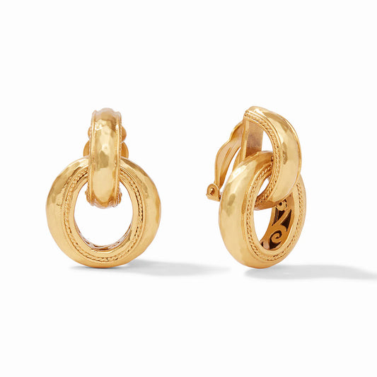 Julie Vos Cannes Doorknocker Clip On Earrings