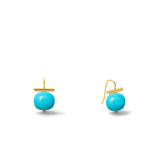 Statement Pearl Earrings Turquoise