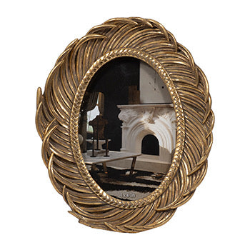 Feather Oval Picture Frame 4x6