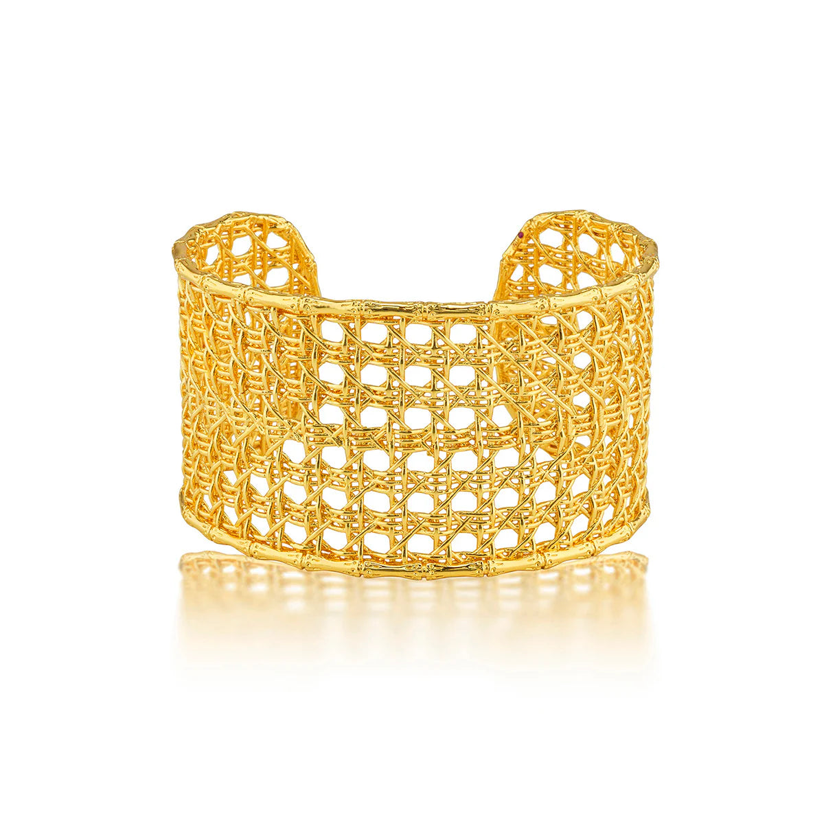 Capucine Du Wolf Veranda Caning Cuff Gold