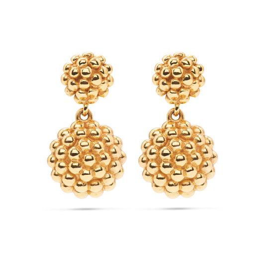 Capucine Du Wolf Berry Double Drop Earrings Gold