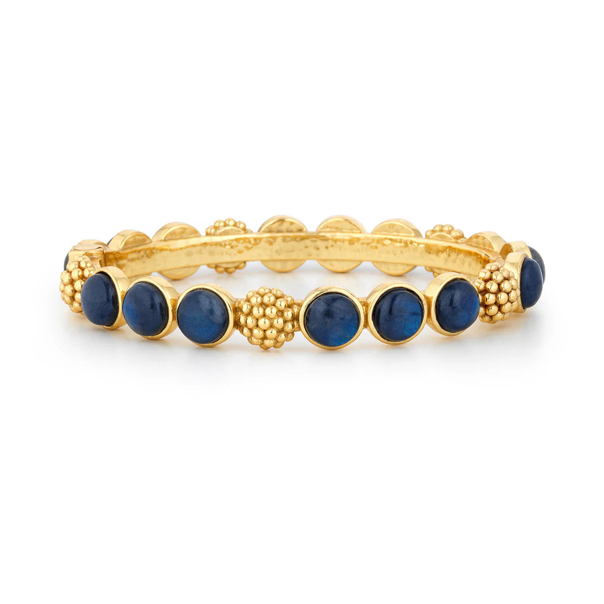 Capucine Du Wolf Berry Gem Hinged Bangle-Blue Labradorite