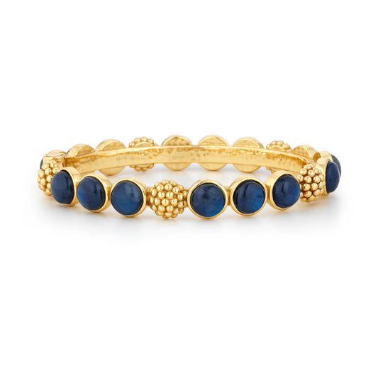 Capucine Du Wolf Berry Gem Hinged Bangle-Blue Labradorite