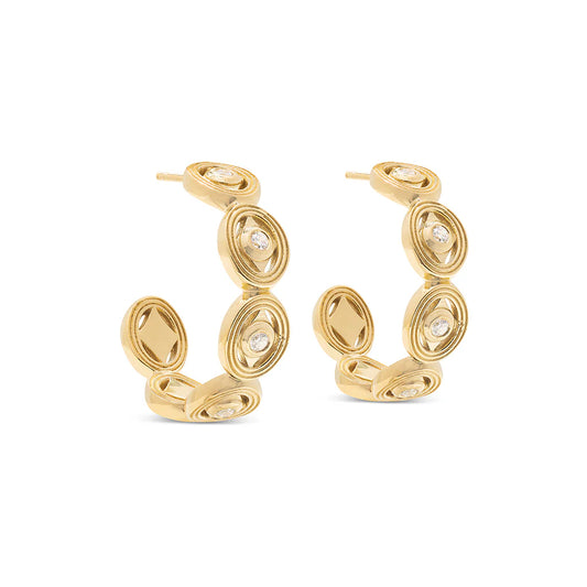 Monique Hoop Earrings -Clear Cubic Zirconia