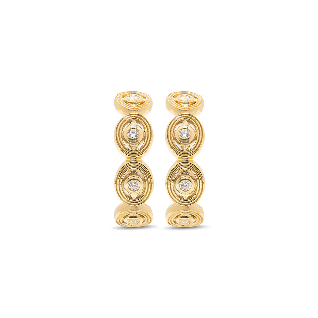 Monique Hoop Earrings -Clear Cubic Zirconia