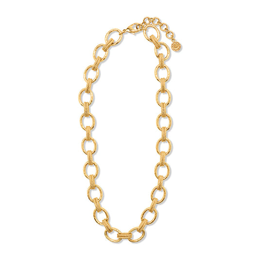 Cleopatra Regal Link Necklace 16” + 2- Gold