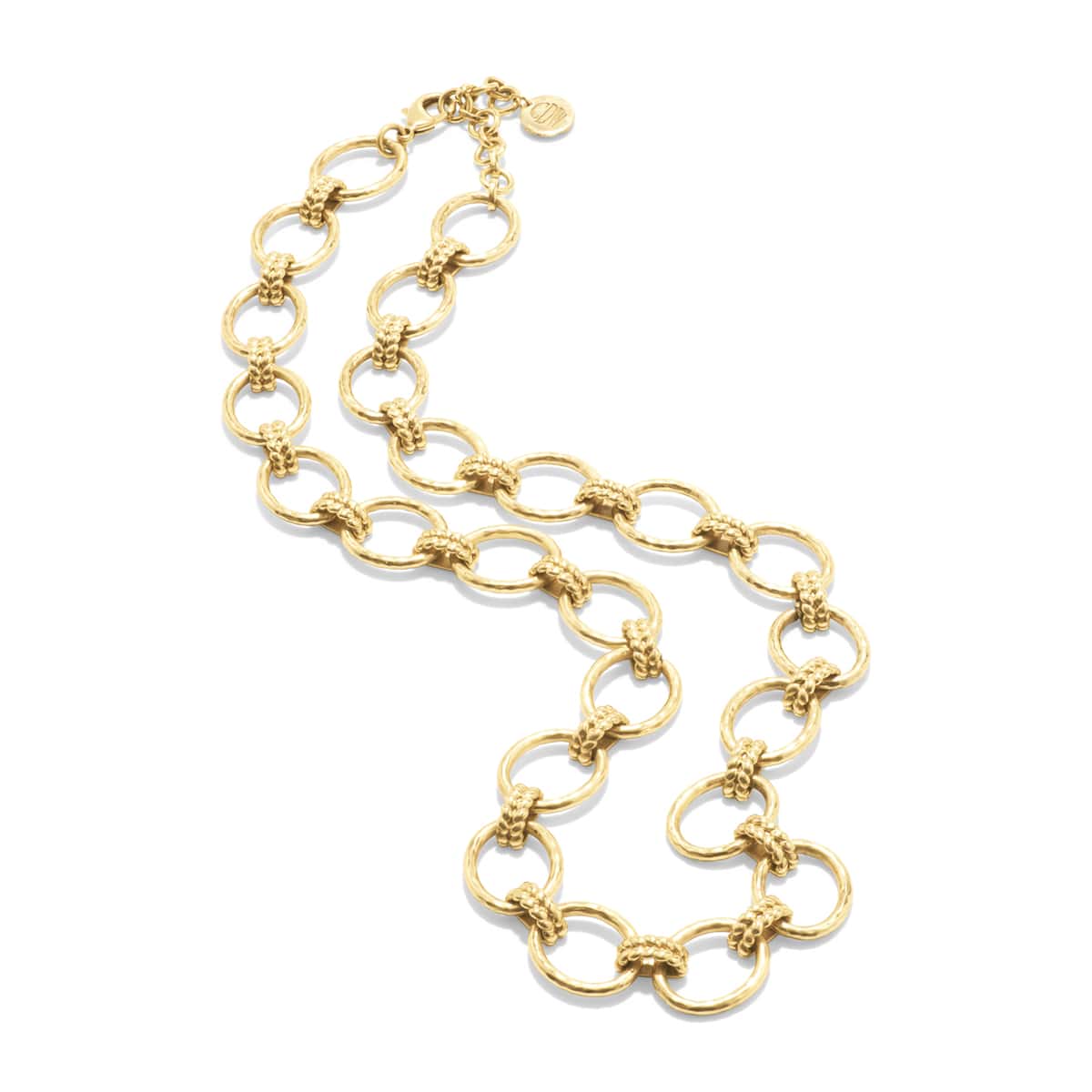 Cleopatra Grande Link Necklace 16” + 2 -Gold