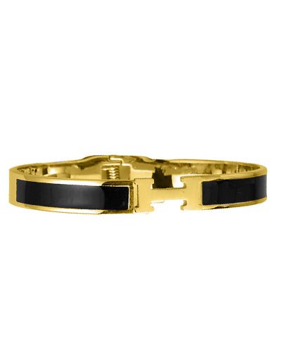 H Bracelet, skinny Black