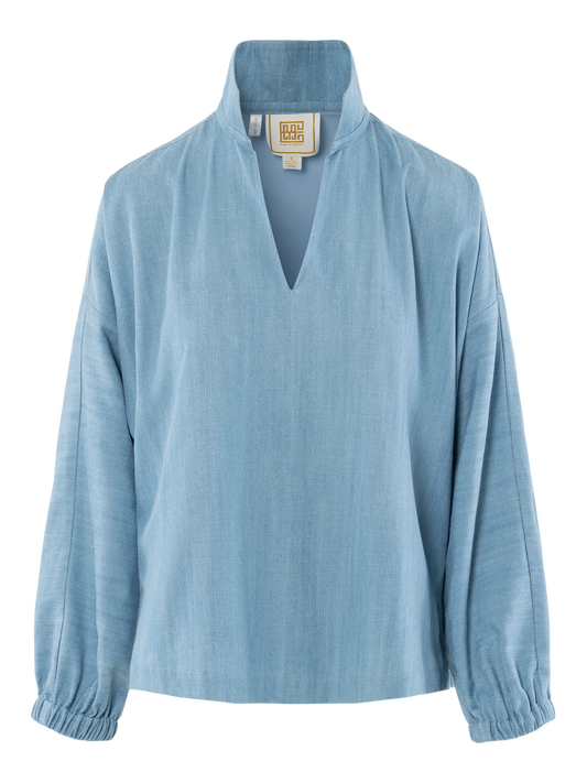 Long Sleeve Poppy Top in Denim