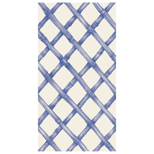 Hester&Cook Guest Napkins Blue Lattice