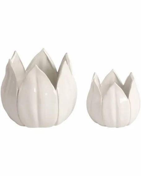 White Tulip Planter