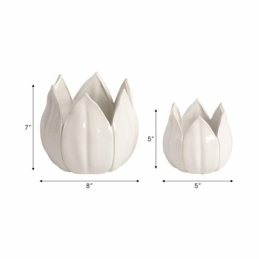 White Tulip Planter