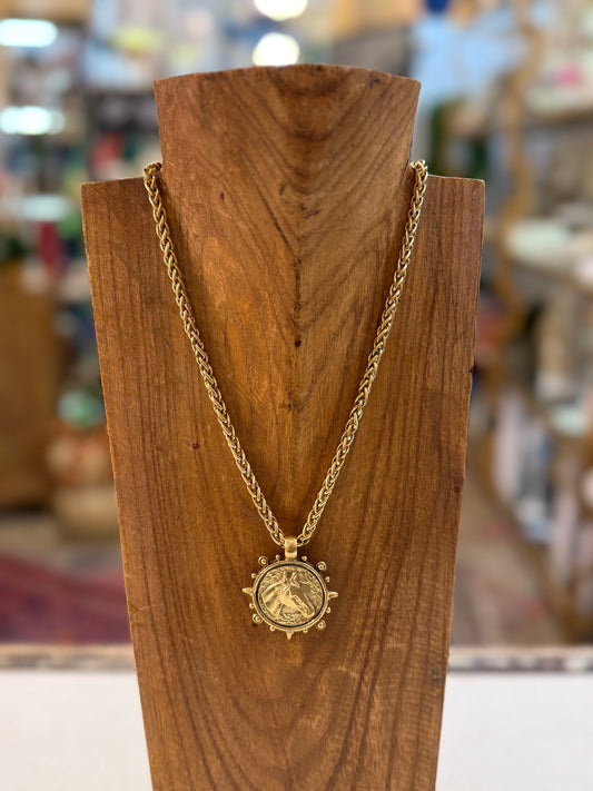 Horse Coin Necklace