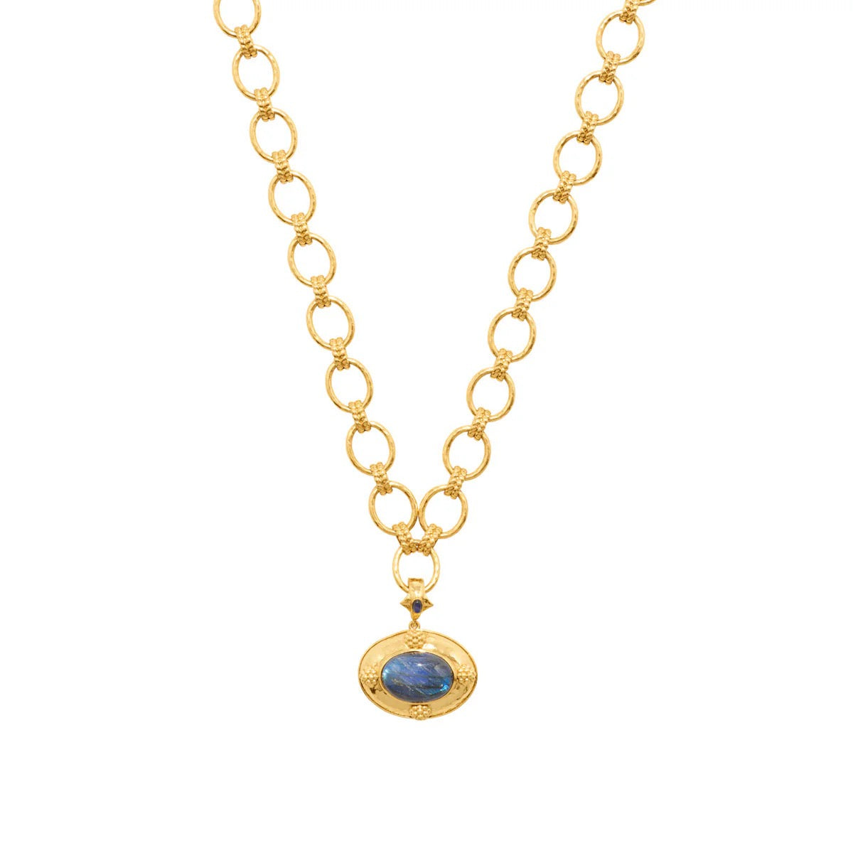 Capucine Du Wolf Cleopatra Pendant- Blue Labradorite