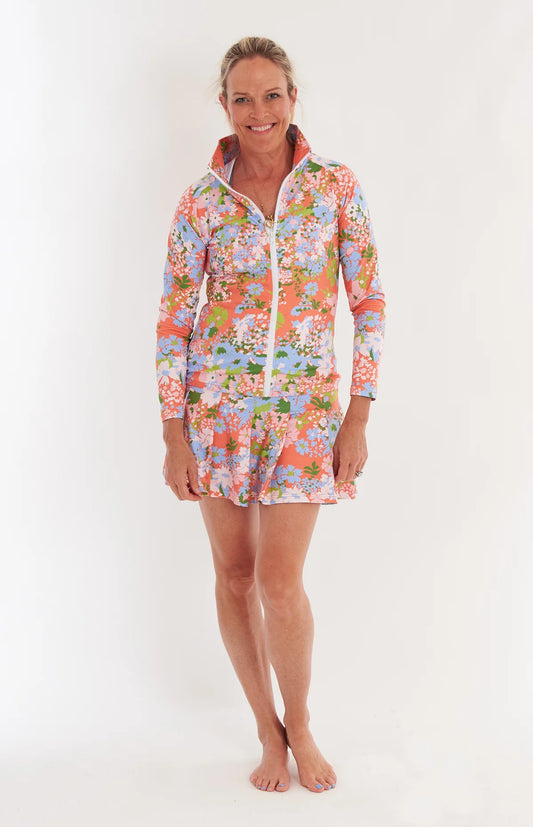 Poppy Guava Athletic Pieces Lagoon Full Zip