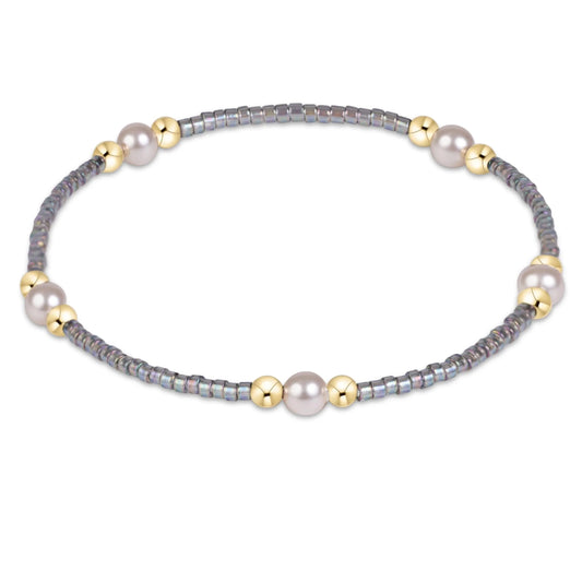 hope purpose pearl bracelet - morning mist