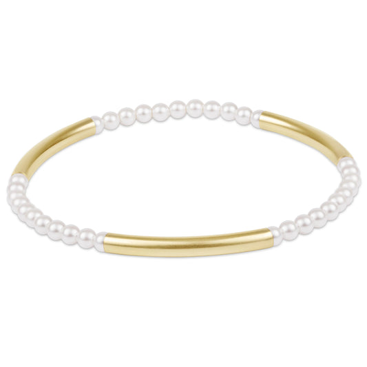 Bliss Bar Pattern Pearl 3mm Bracelet