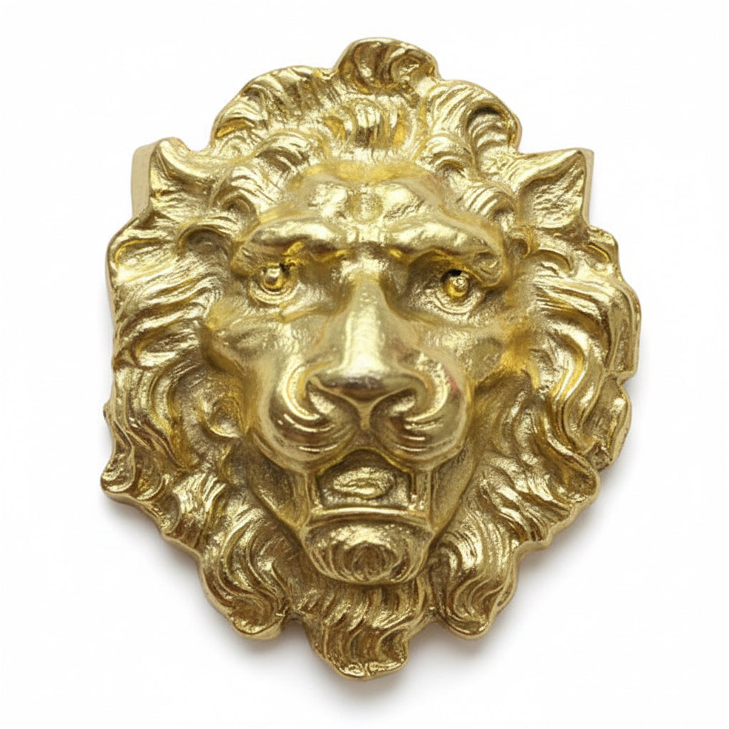 Gold Lion Head Cuff