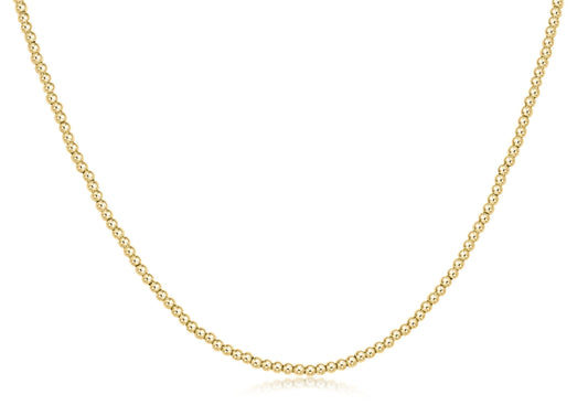 15" CHOKER BEADED - CLASSIC GOLD 2MM