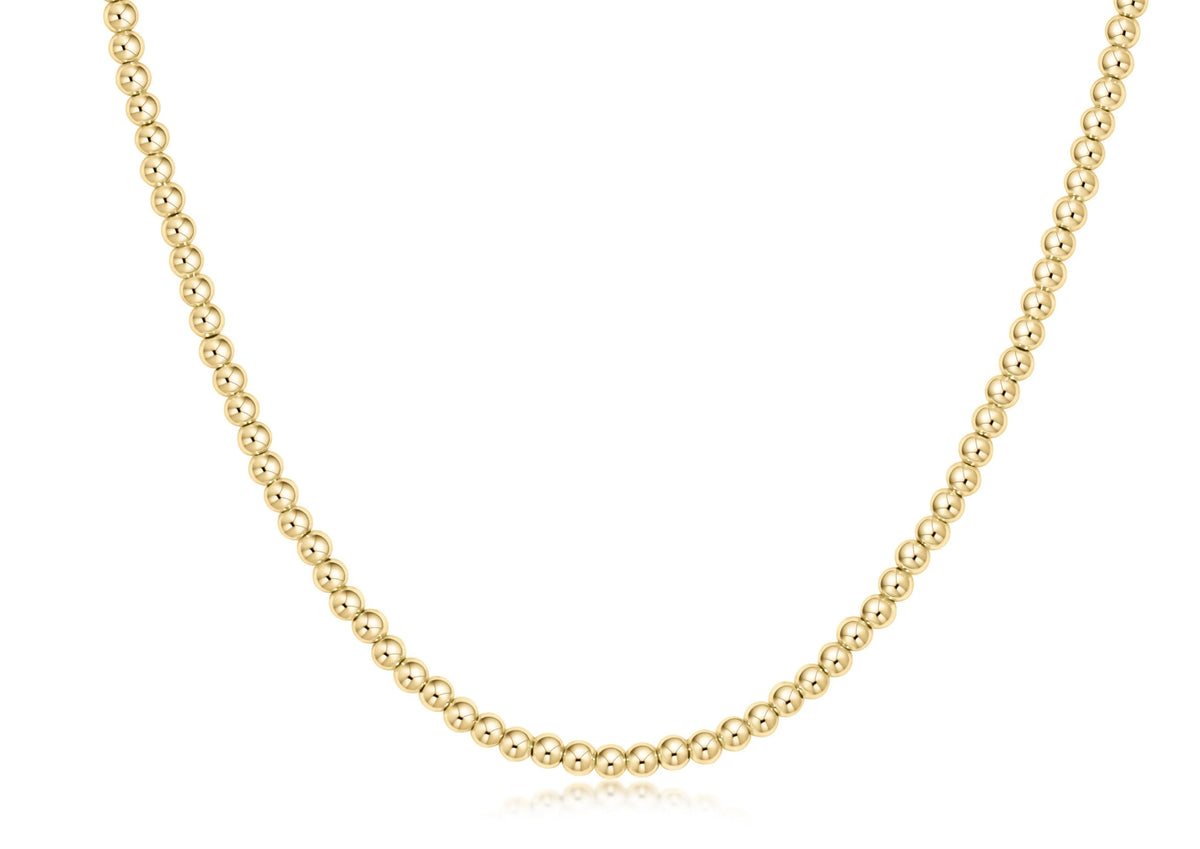 17" CHOKER BEADED - CLASSIC GOLD 3MM