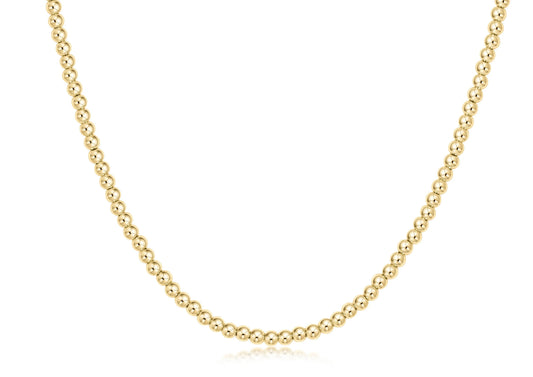 17" CHOKER BEADED - CLASSIC GOLD 3MM