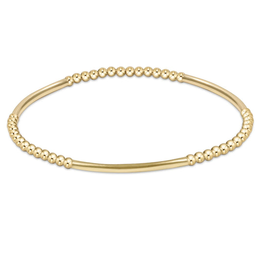 Bliss Bar Pattern Gold 2.5mm Bracelet
