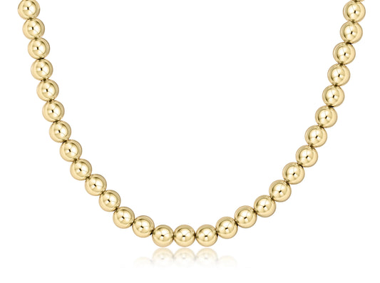 17" CHOKER BEADED - CLASSIC GOLD 8MM