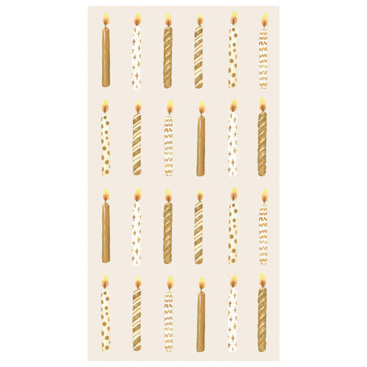 Hester&Cook Cocktail Napkins Gold Candles