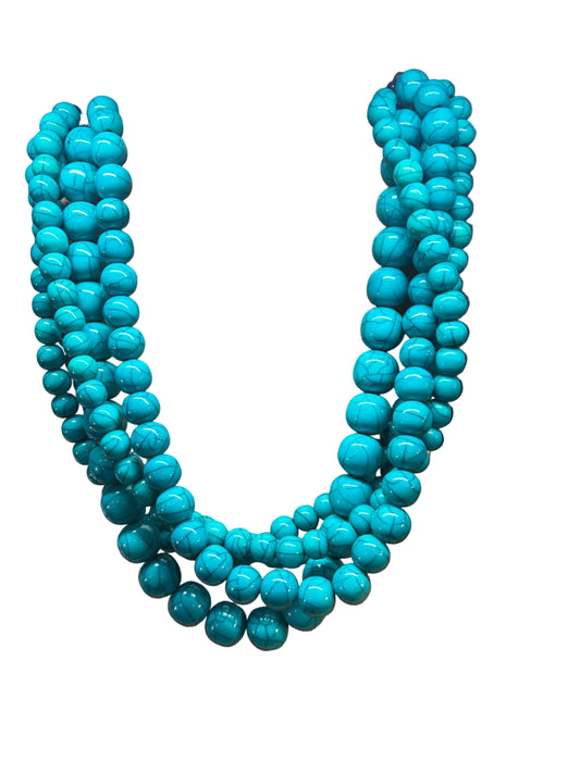 Horn Clasp Multi-Strand Beaded Necklace(2 Colors)