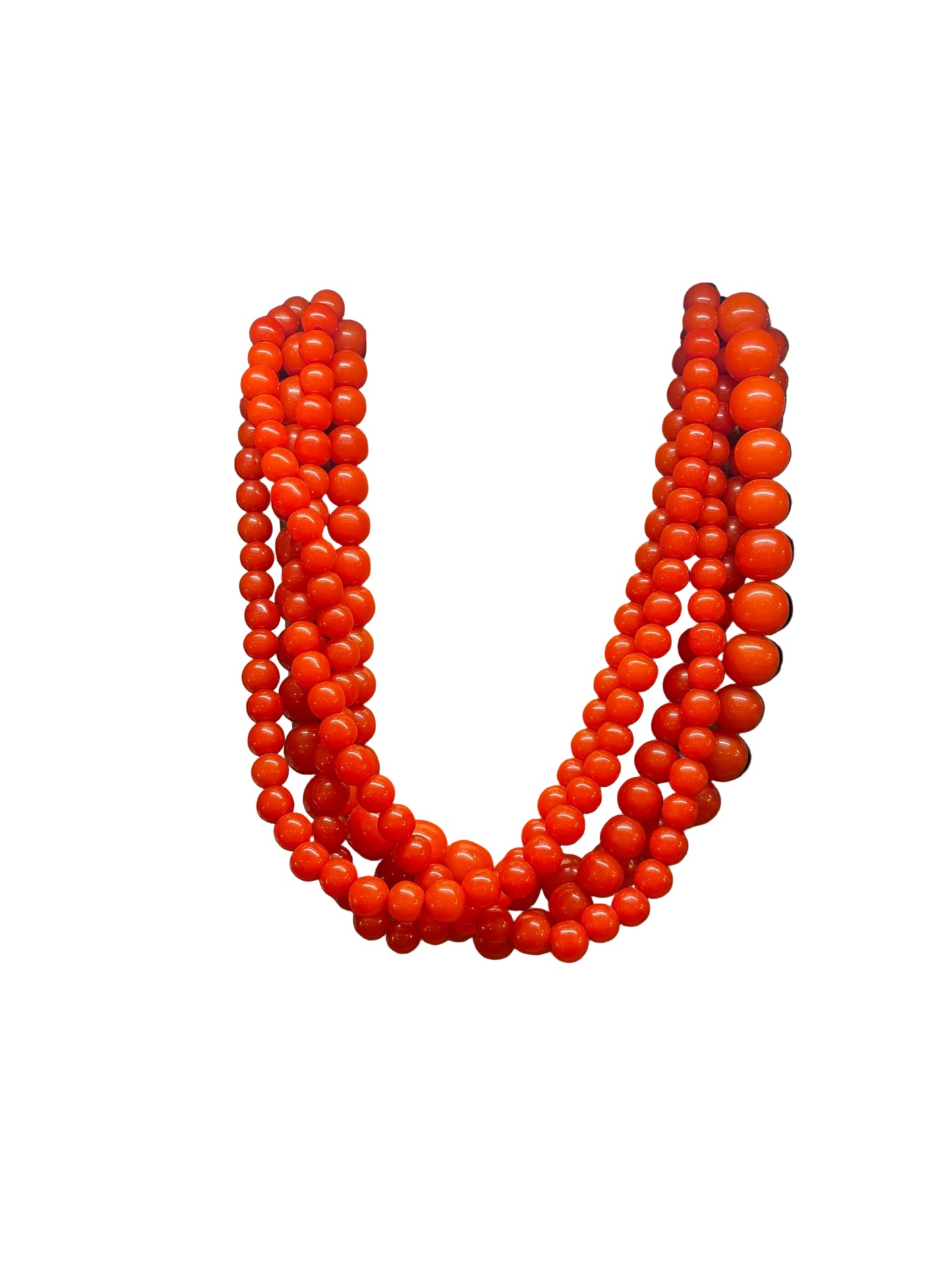 Horn Clasp Multi-Strand Beaded Necklace(2 Colors)