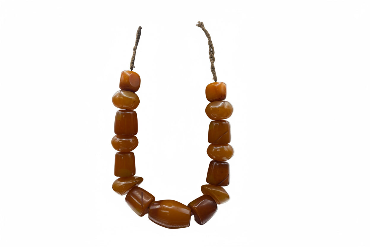 Large Amber Beaded Necklaces (3 Styles)