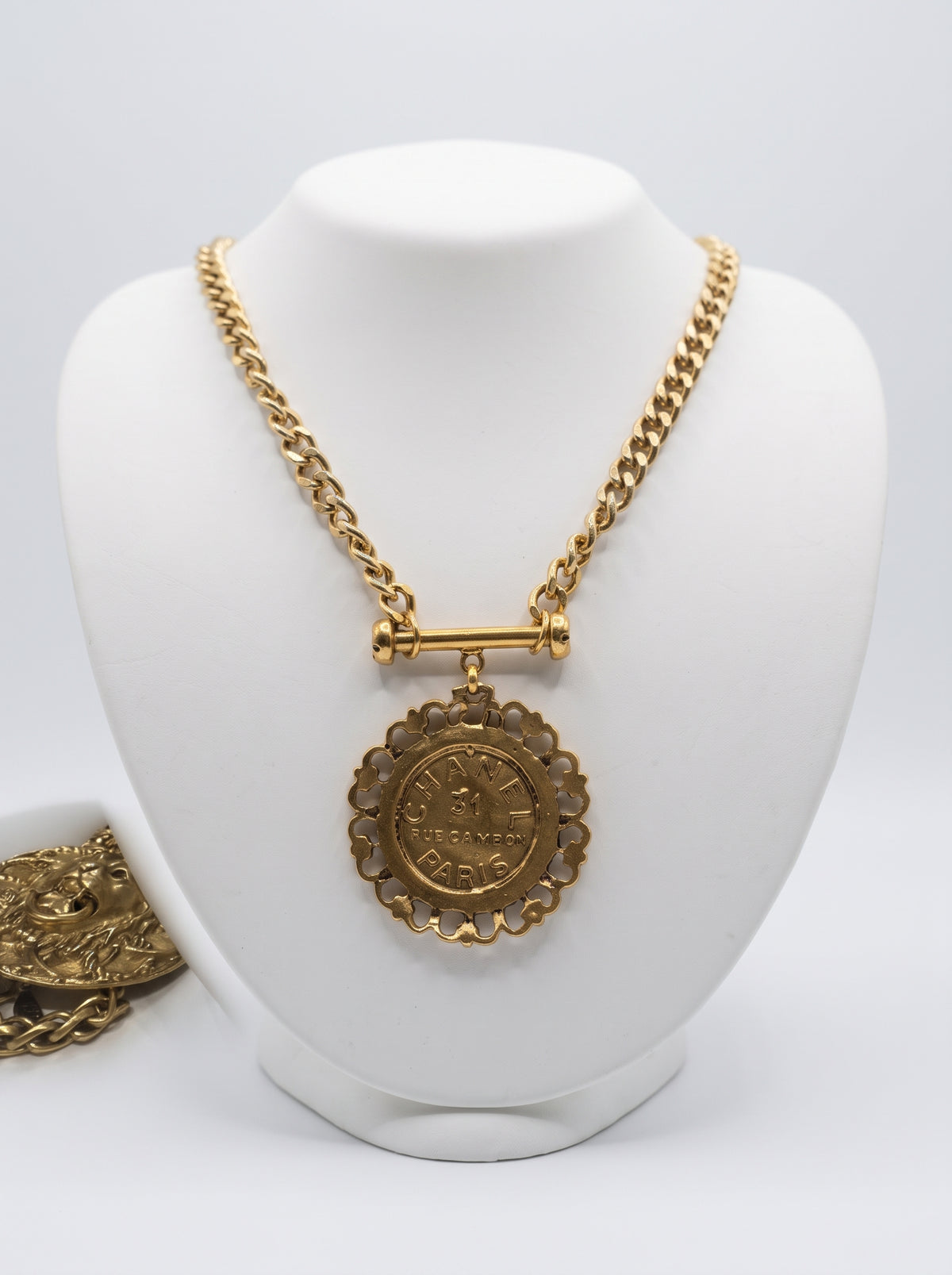 Vintage Chanel Reversible Medallion Necklace